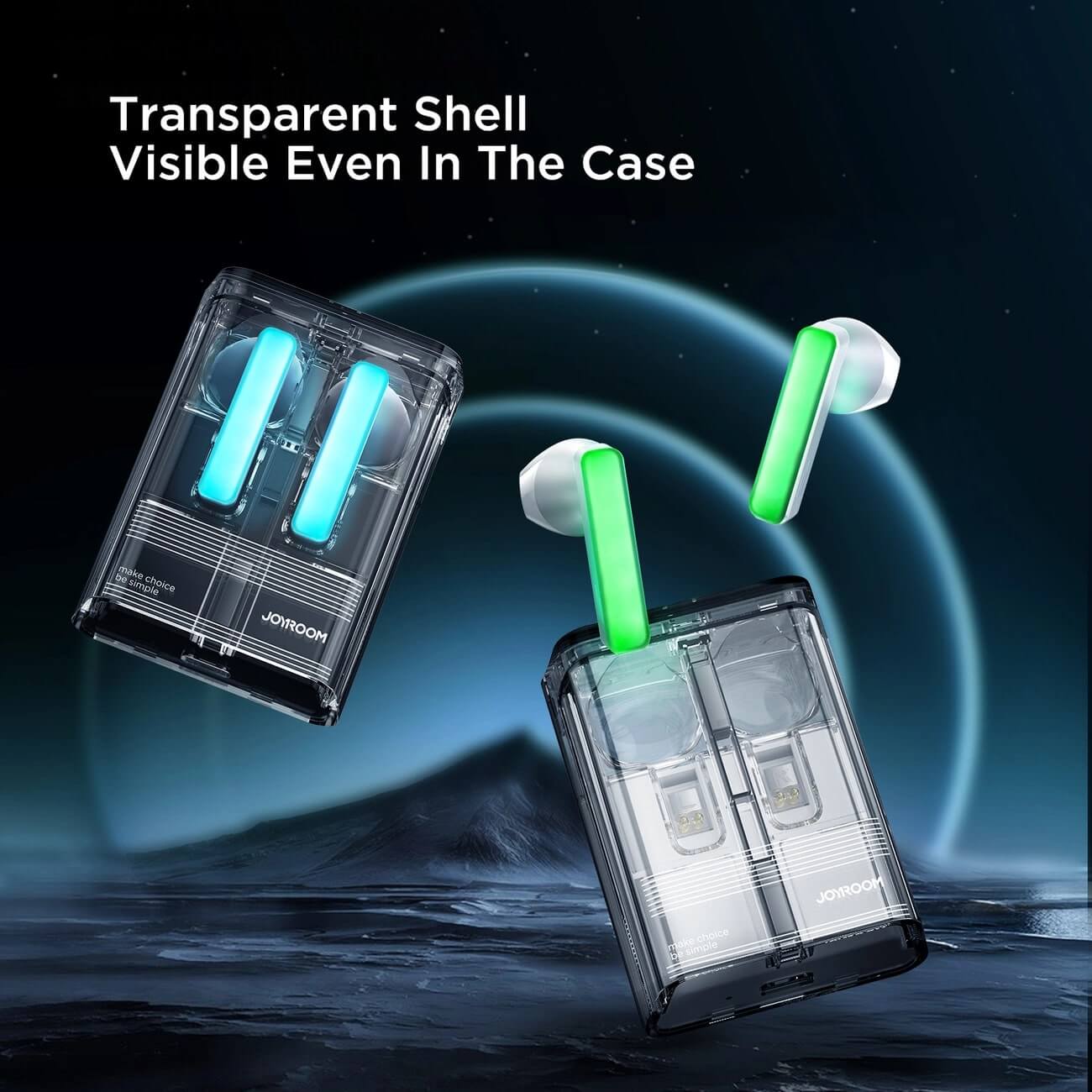 Joyroom IceLens Series TWS Bluetooth 5.3 - Ασύρματα ακουστικά για Κλήσεις / Μουσική - Black - JR - TC1