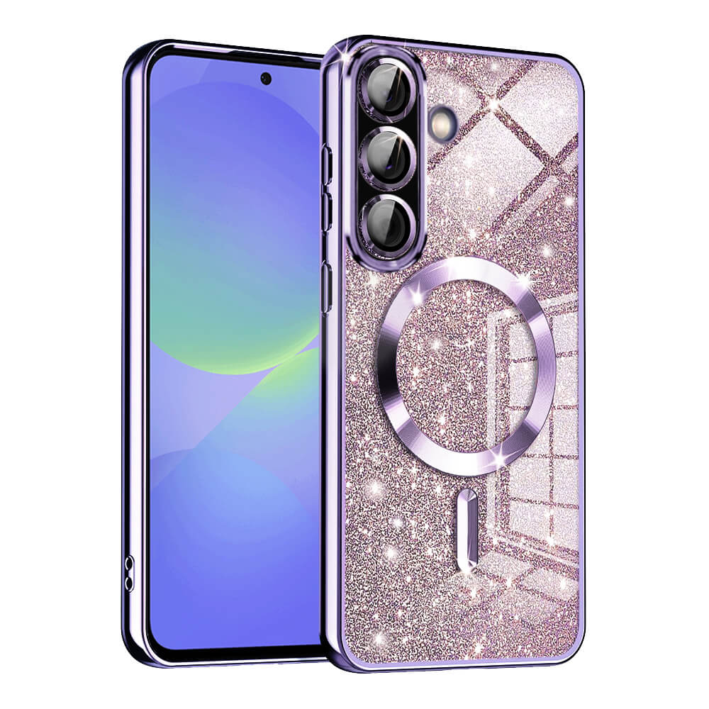 Techsuit Samsung Galaxy A36 5G / A56 5G - Luxury Glitter MagSafe - Θήκη Σιλικόνης - Light Purple