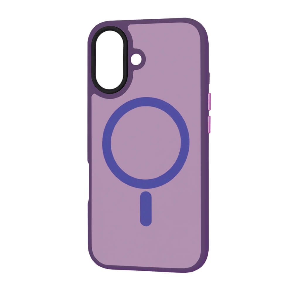 Techsuit iPhone 16 Plus - HaloFrost Series MagSafe - Σκληρή Θήκη με Πλαίσιο Σιλικόνης - Deep Purple