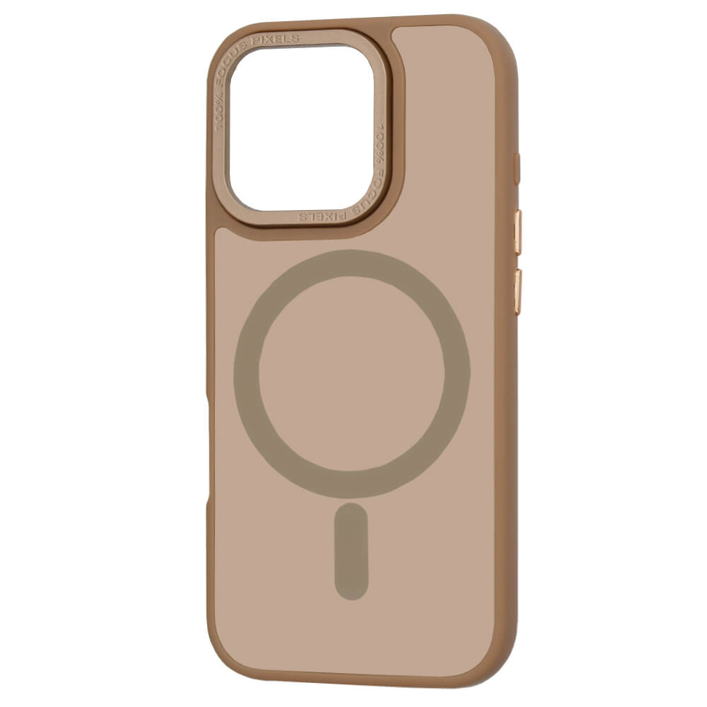 Techsuit iPhone 16 Pro - HaloFrost Series MagSafe - Σκληρή Θήκη με Πλαίσιο Σιλικόνης - Sandstone Brown