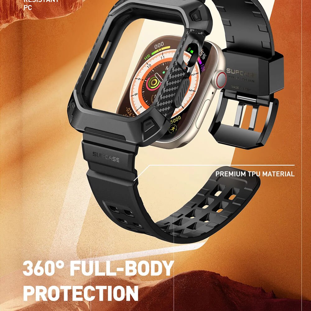 Supcase Λουράκι Apple Watch 10/11 - 46mm Unicorn Beetle Pro Λουράκι με Θήκη Προστασίας - Black