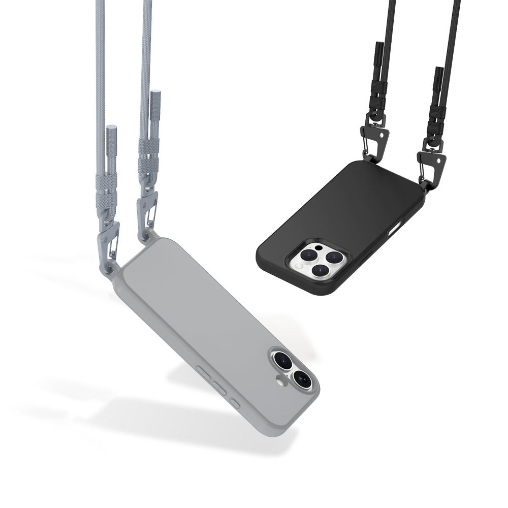 Tech - Protect iPhone 15 Pro MagNecklace - MagSafe Θήκη Σιλικόνης TPU με Pυθμιζόμενο Αποσπώμενο Κορδόνι - Black