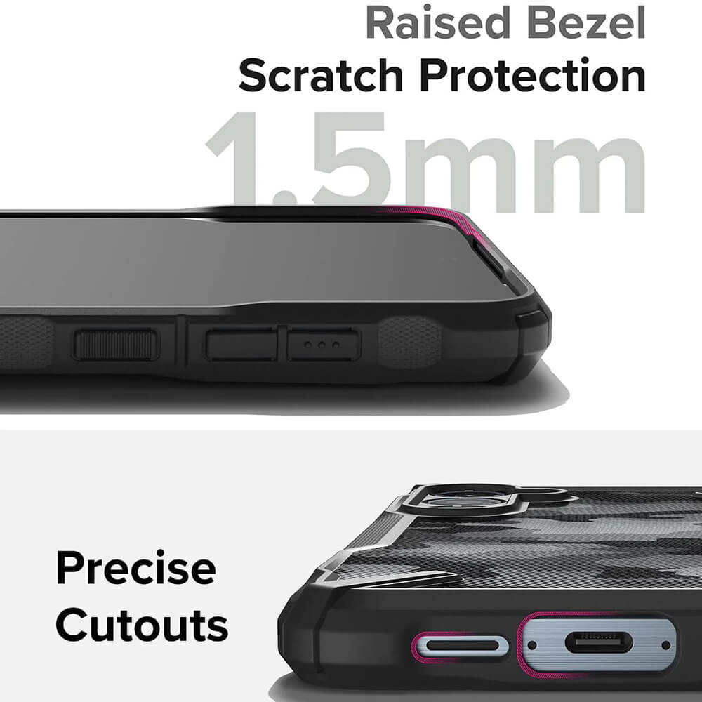 Ringke Samsung Galaxy A55 5G - Fusion X - Σκληρή Θήκη με Πλαίσιο Σιλικόνης - Camo Black