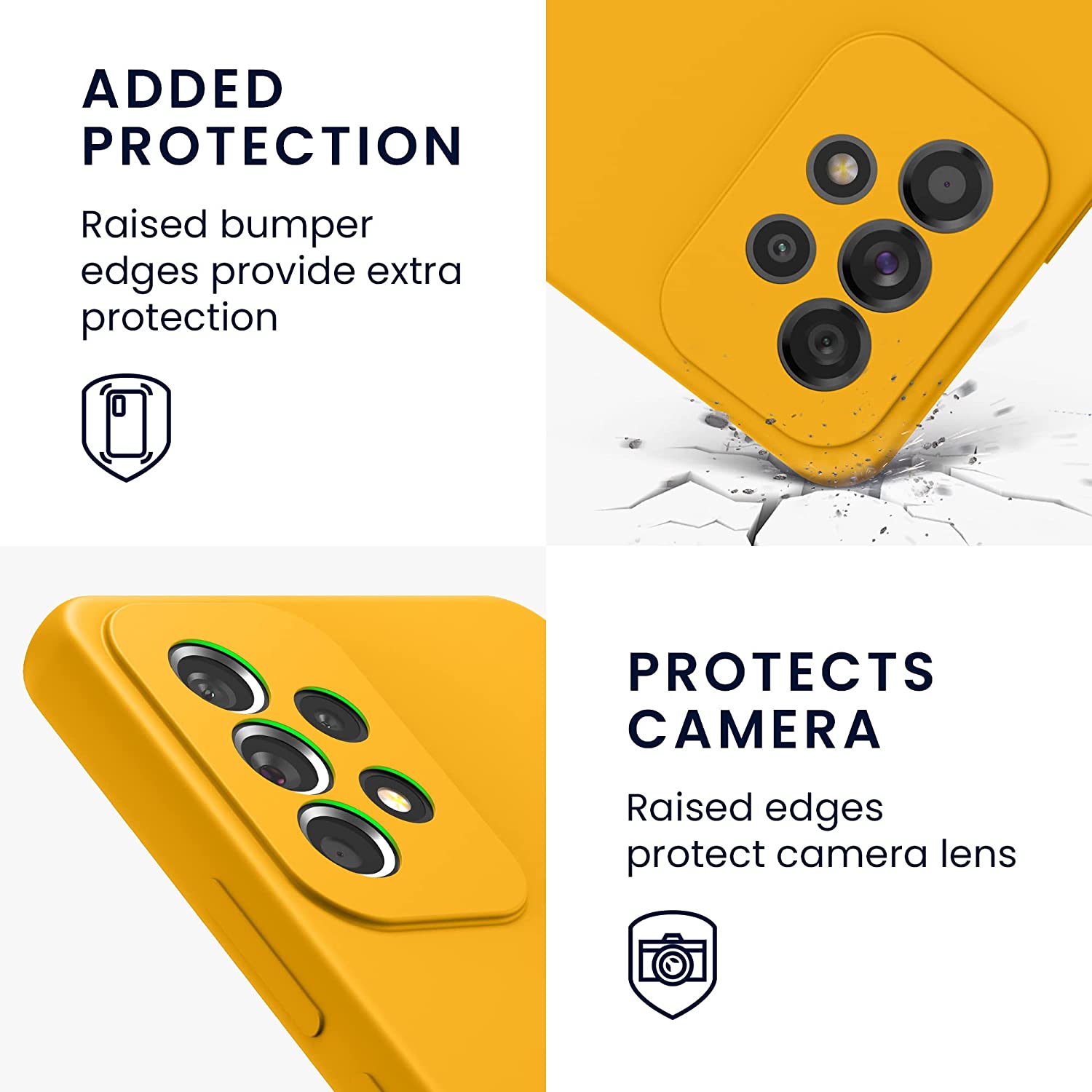 KW Samsung Galaxy A53 5G Θήκη Σιλικόνης Rubber TPU - Honey Yellow - 57835.143
