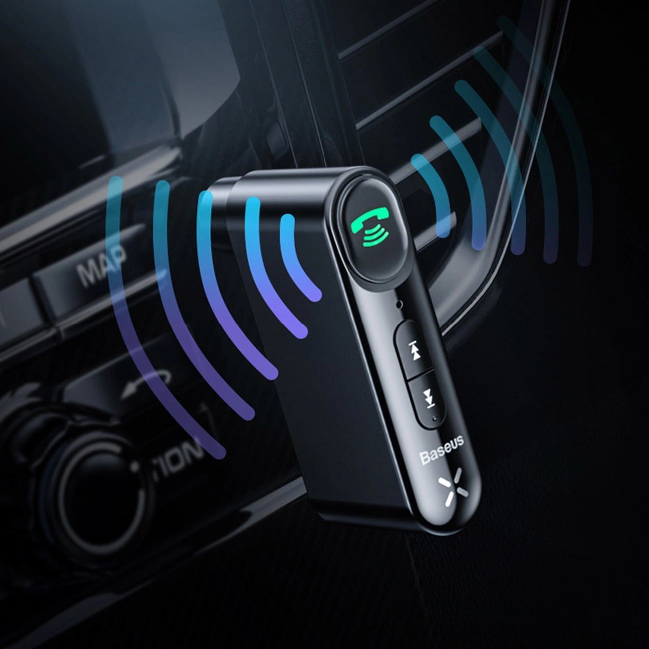Baseus Type 7 AUX Wireless Receiver Overseas Edition Bluetooth 5.0 για Αναπαραγωγή Μουσικής / Κλήσεις στο Αυτοκίνητο - Black - BSBA - 02