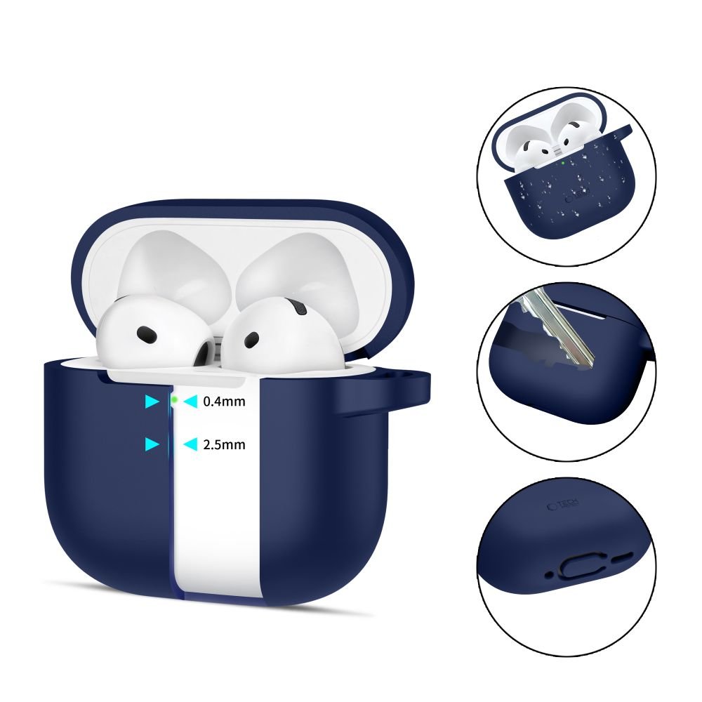 Tech - Protect AirPods 4 Θήκη Σιλικόνης - Silicone Hook - Navy Blue