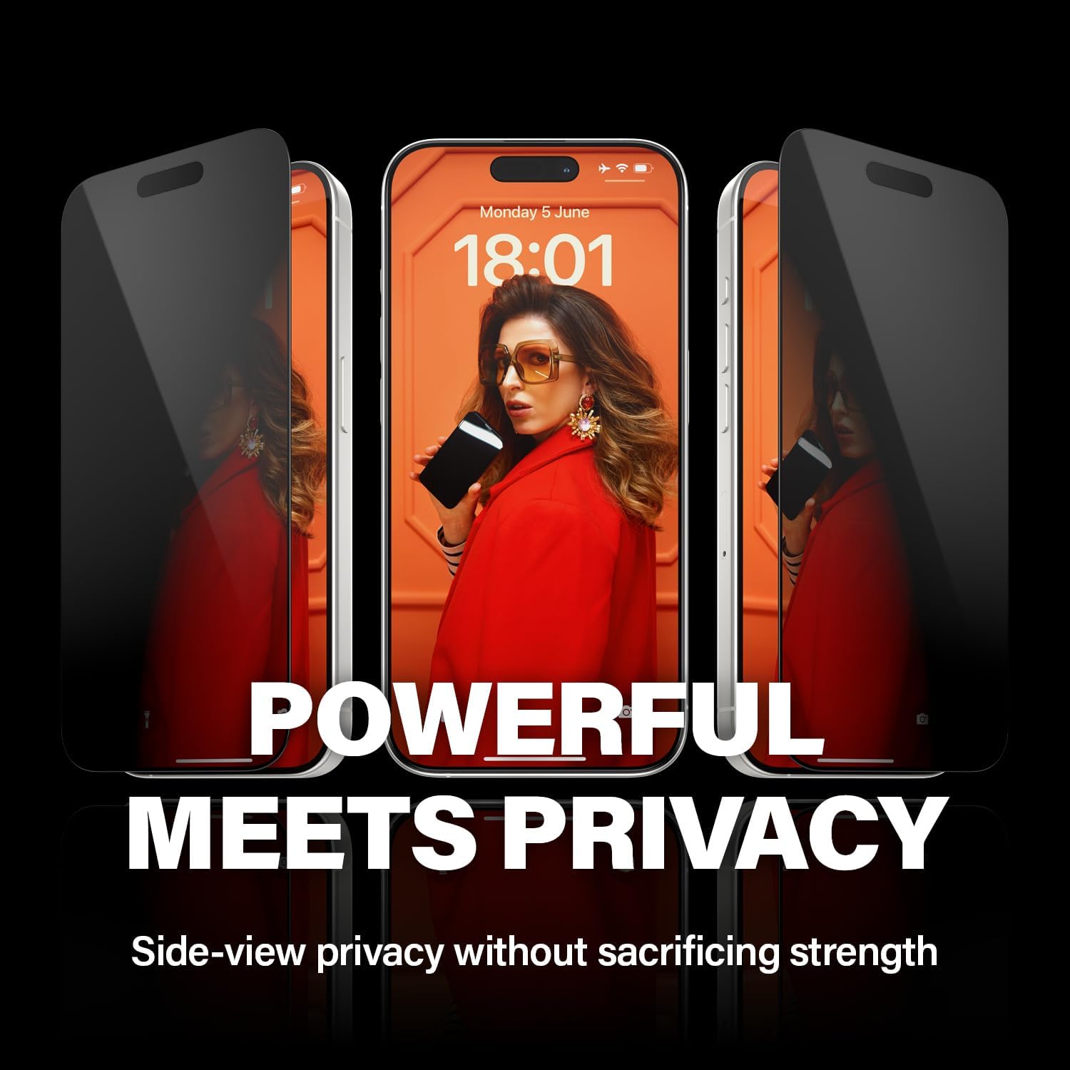 PanzerGlass iPhone 15 Pro Ultra - Wide Fit Easy Aligner Privacy Full Screen Αντιχαρακτικό Γυαλί Οθόνης - Black