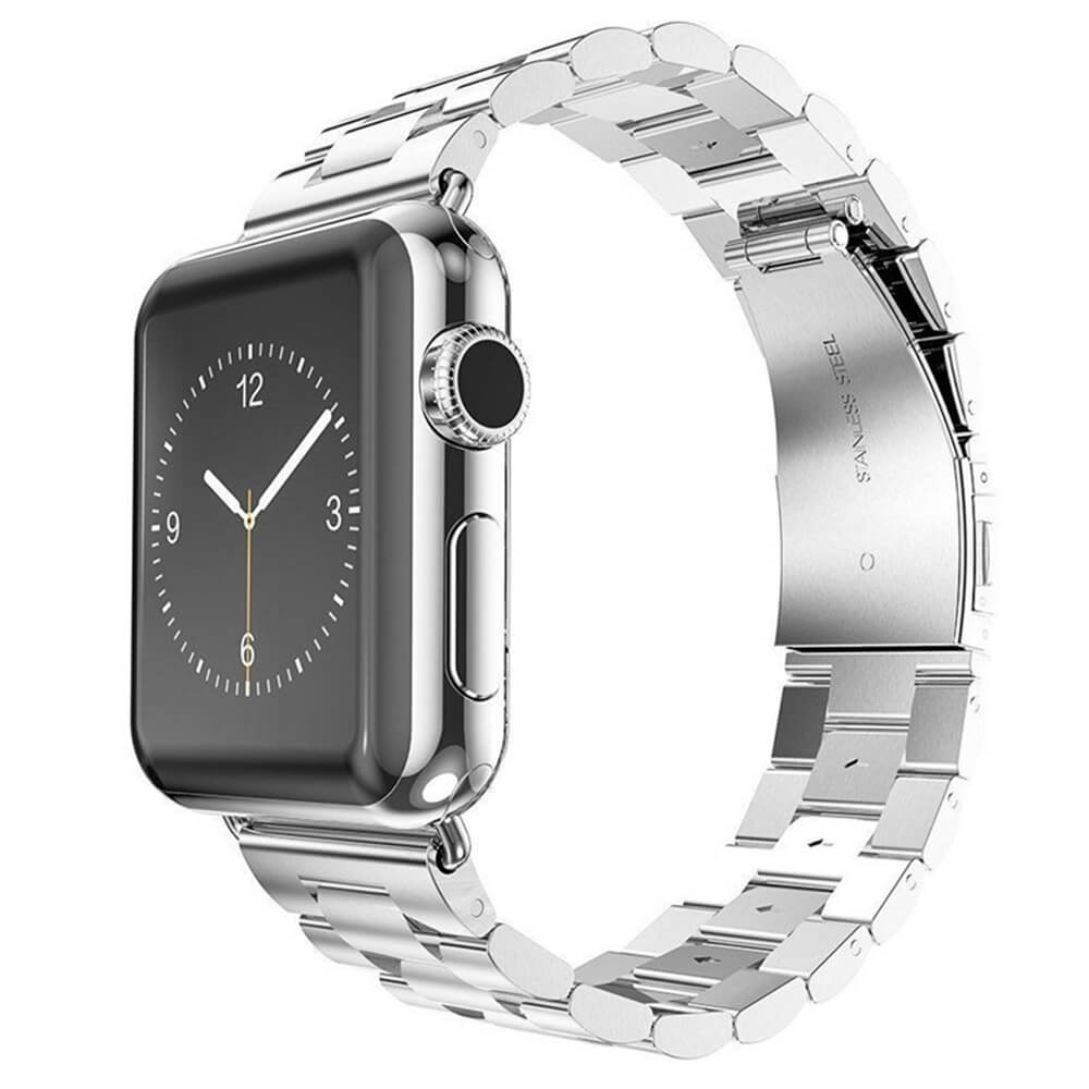Techsuit Λουράκι Apple Watch 4/5/6/7/8/9/10/11 - SE (1/2/3) - ULTRA (1/2/3) - 44/45/46/49mm Watchband W036 Μπρασελέ από Ανοξείδωτο Ατσάλι - Silver