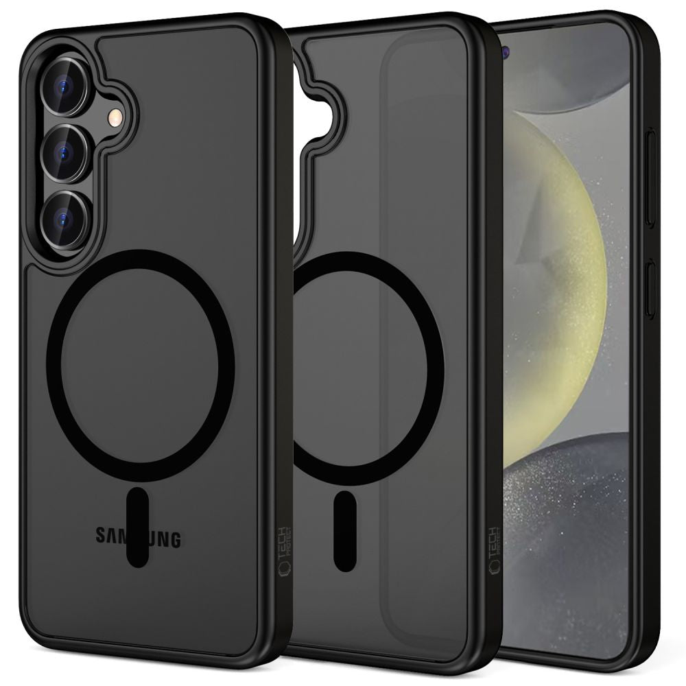 Tech - Protect Samsung Galaxy S25 Plus MagMat Σκληρή Θήκη με Πλαίσιο Σιλικόνης και MagSafe - Matte Black