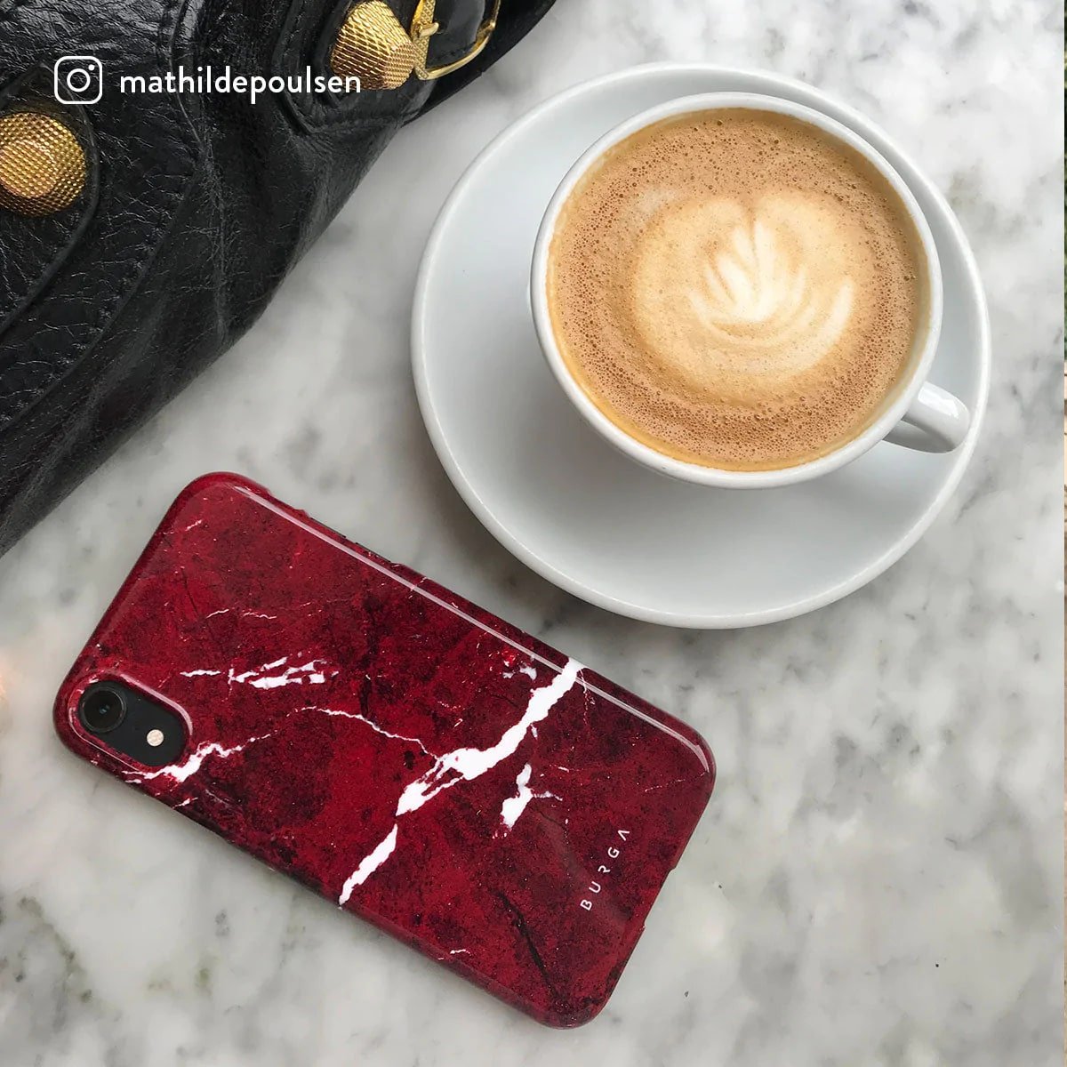 Burga iPhone 14 Pro Max Fashion Tough Σκληρή Θήκη - Iconic Red Ruby