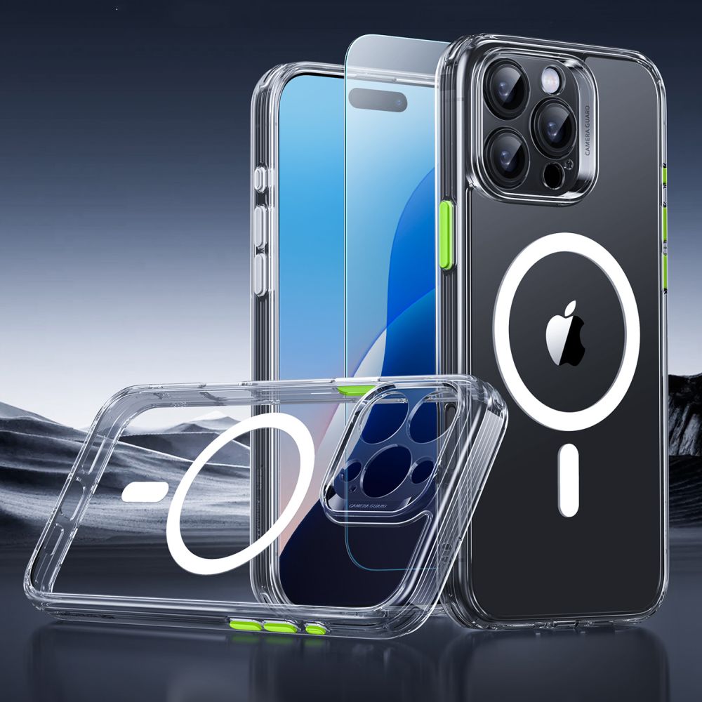 ESR iPhone 16 Pro Max - Classic Pro Halolock - Σετ με 1 Αντιχαρακτικό Γυαλί Οθόνης και Θήκη MagSafe - Διάφανη