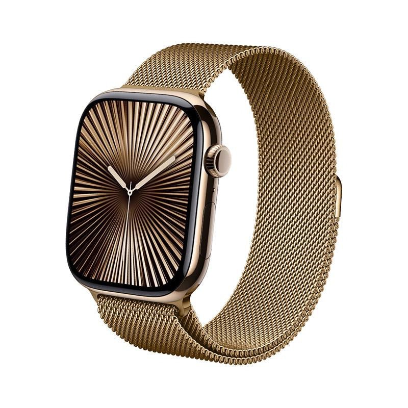 Crong Λουράκι Apple Watch 4/5/6/7/8/9/10/11 - SE (1/2/3) - ULTRA (1/2/3) - 44/45/46/49mm από Ανοξείδωτο Ατσάλι - Milano Steel - Rose Gold