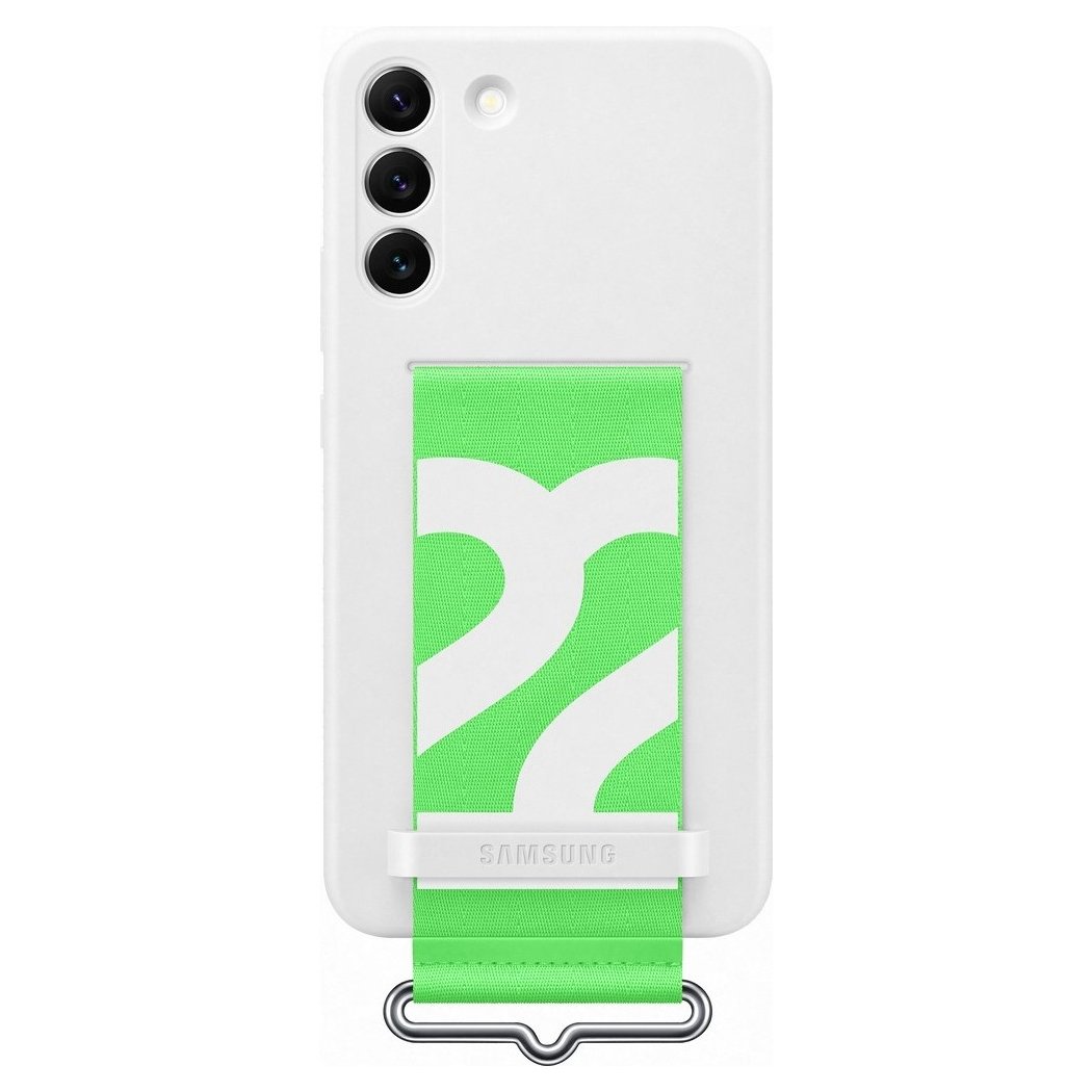 Samsung Silicone Strap Cover Samsung Galaxy S22 Plus Θήκη Σιλικόνης - White / Green - EF - GS906TWEGWW