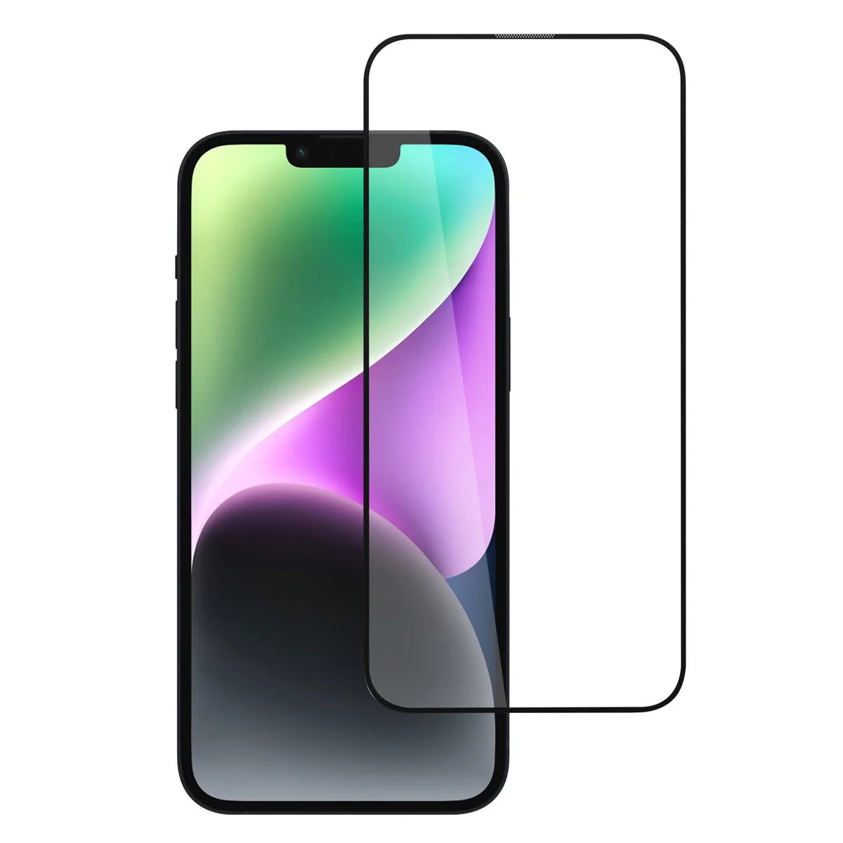 Tuniq iPhone 15 Plus - Προστασία Οθόνης - Full Screen 10D Αντιχαρακτικό Γυαλί Tempered Glass - Διάφανο / Μαύρο