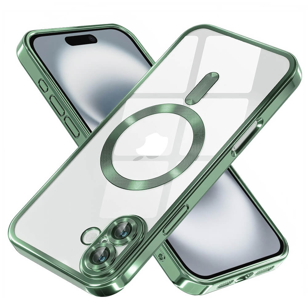 Techsuit iPhone 16 Plus - Luxury Crystal MagSafe - Θήκη Σιλικόνης - Deep Green
