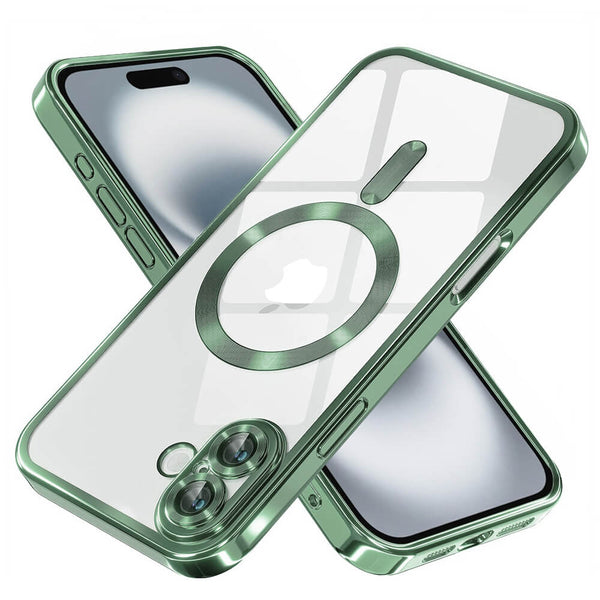 Techsuit iPhone 16 Plus - Luxury Crystal MagSafe - Θήκη Σιλικόνης - Deep Green